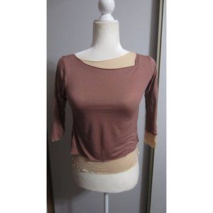 Sweetees by Mellies XS Layered Raw Stretch Casual Dance Beach Boho Top